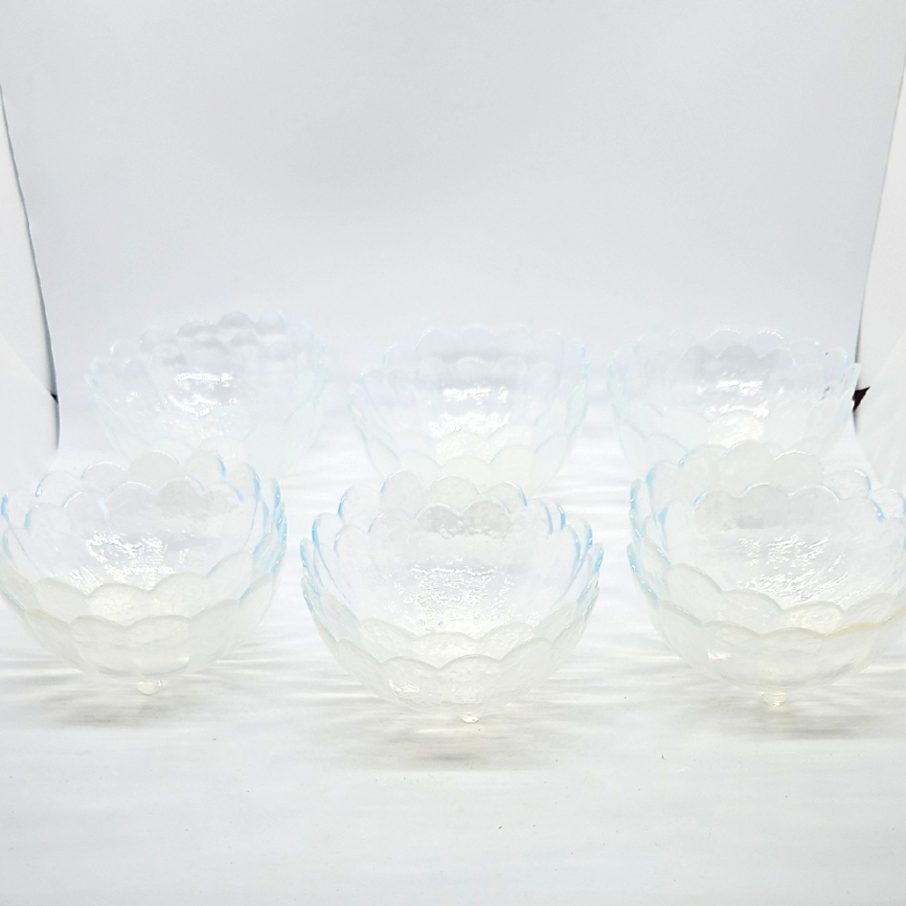 Set Of 12 Vintage Glass Dessert Dishes